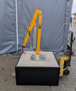 Betonklods hvor man kan montere en kran for at have et fleksibelt men sikkert løftepunkt